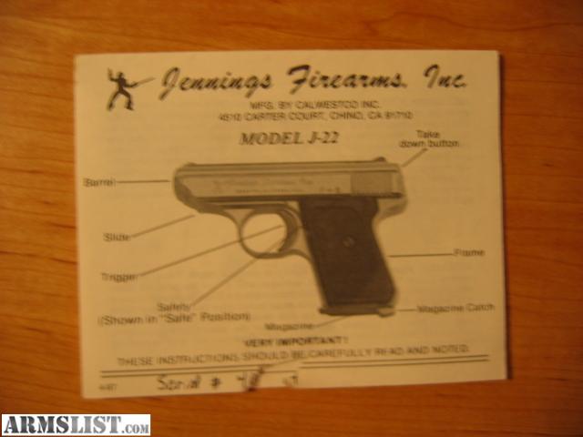 ARMSLIST - For Sale: Jennings J-22 Pistol (22LR)