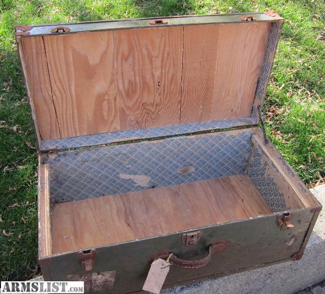 ARMSLIST - For Sale: Old Army trunk/foot locker