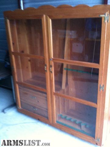 WOOD GUN CABINET FOR SALE