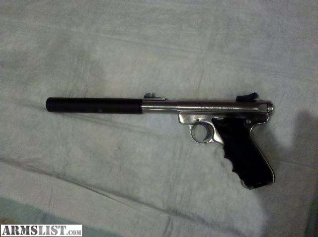 22+Handgun+With+Silencer ARMSLIST - For Sale: Ruger MKII .22 caliber pistol, stainless heavy ...