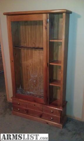WOOD GUN CABINETS WITH ETCHED GLASS » CABINETS GLASS