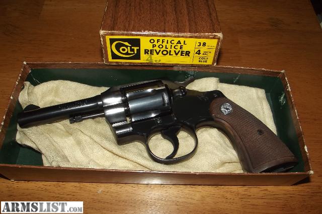Armslist For Sale 1965 Colt Official Police Revolver 38 Special 4 Colt Blue Unfired In 9042