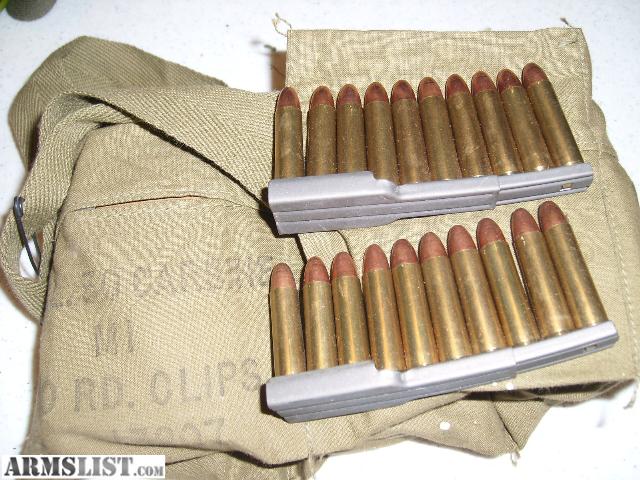 Armslist For Sale M1 Carbine 30 Caliber Ammo On Strippers And Bandolier 130 Rds 0531