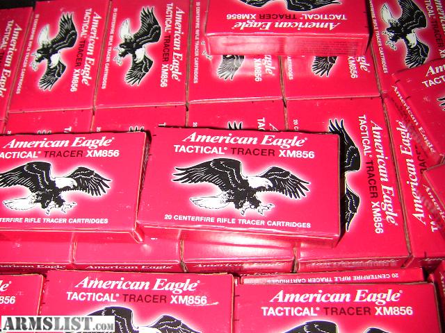 For Sale: 500 rounds American Eagle Tactical Tracer xm856 5.56x45mm ...