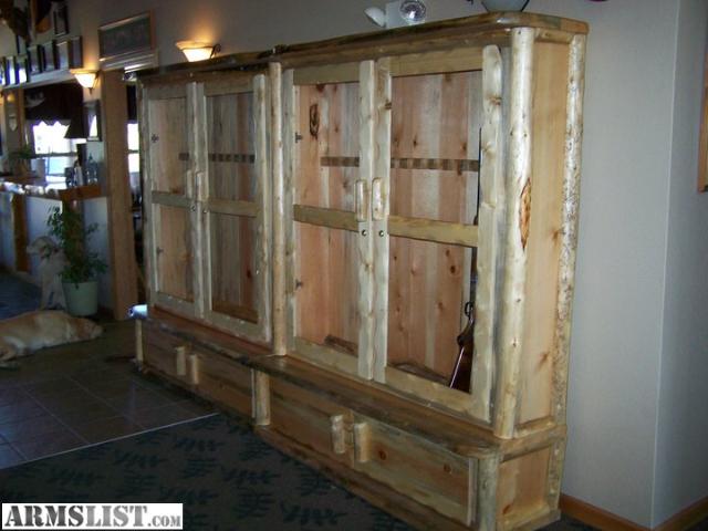 For Sale: Solid Blue Pine Gun Cabinets For Sale: Solid Blue Pine Gun Cabinets