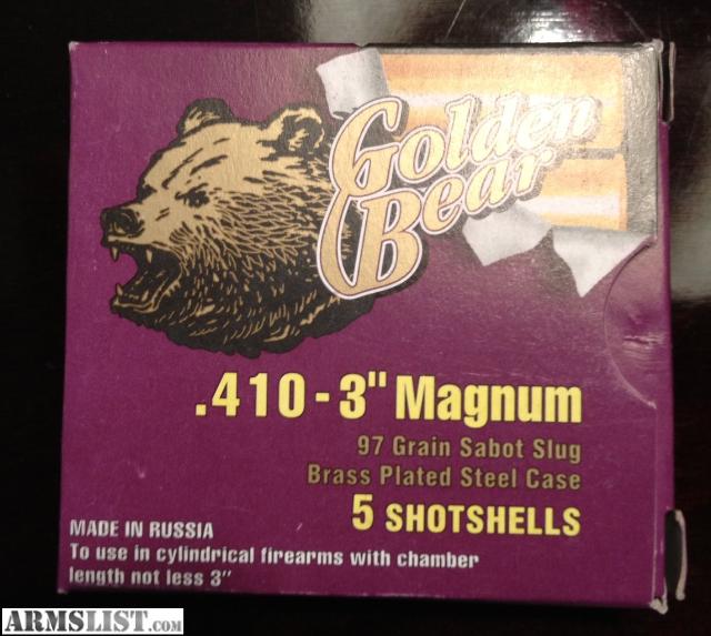 ARMSLIST For Sale Golden Bear .410 shotgun slug shells