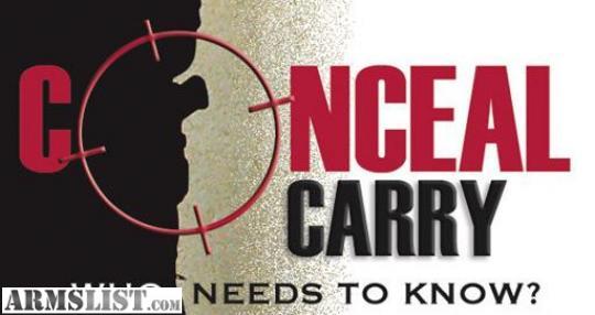 Oklahoma+Concealed+Carry+Class For Sale: Concealed and carry class in broken arrow, ok held August 25 ...