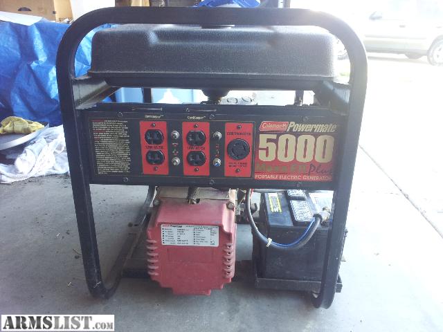 ARMSLIST For Sale coleman powermate 5000 maxa er plus with electric