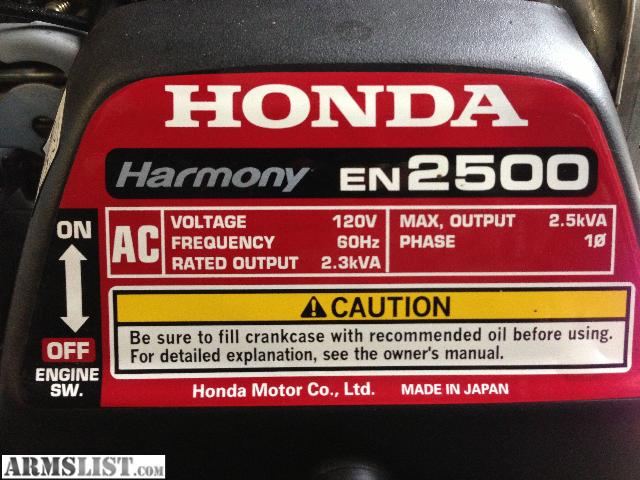 Honda harmony en 2500 generator #1