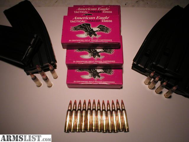 ... For Sale: Federal American Eagle 5.56 64 grain Tactical Tracer XM856