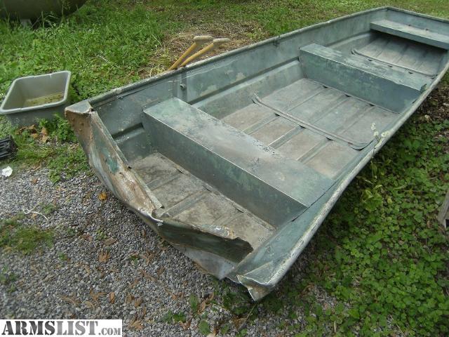For Sale: 12 Foot Flat Bottom Jon Boat - Damaged Transom