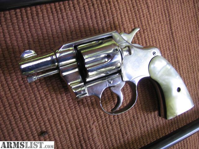 Armslist For Sale Colt Official Police 38 Special Snub Nose Revolver Chrome Finish Pearl Handle 7810