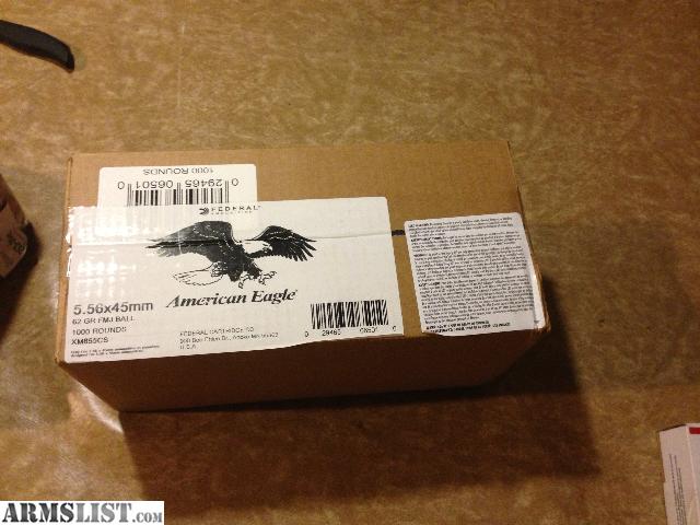 1000 rounds American Eagle XM855, loose packed. 425 cash out the door ...