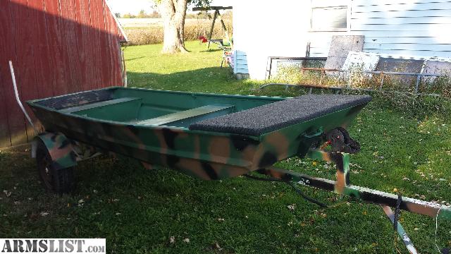 For Sale/Trade: 12ft flat bottom jon boat and trailer