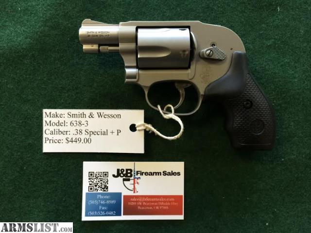 Armslist For Sale Smith And Wesson 638 3 38 Spl Revolver 1770