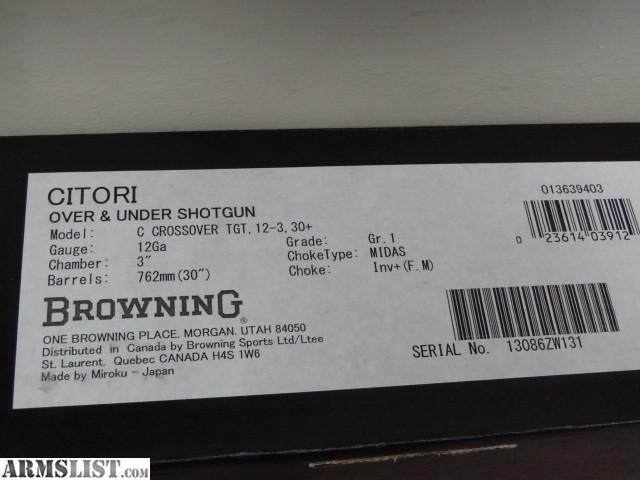 Where Is The Serial Number On A Browning Citori