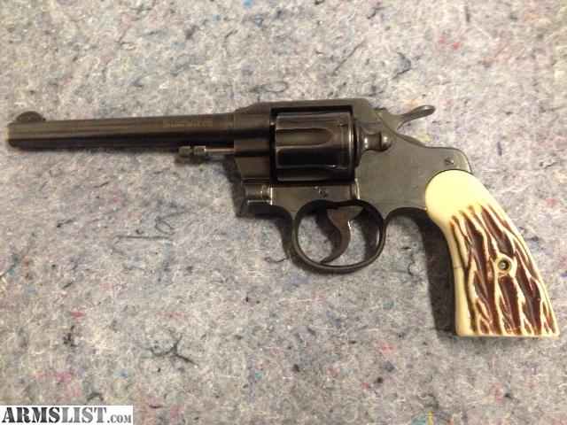 For Sale Colt Official Police Revolver 22 Lr Swing Out Cylinder 6 Shot Stag Grips Great 2751